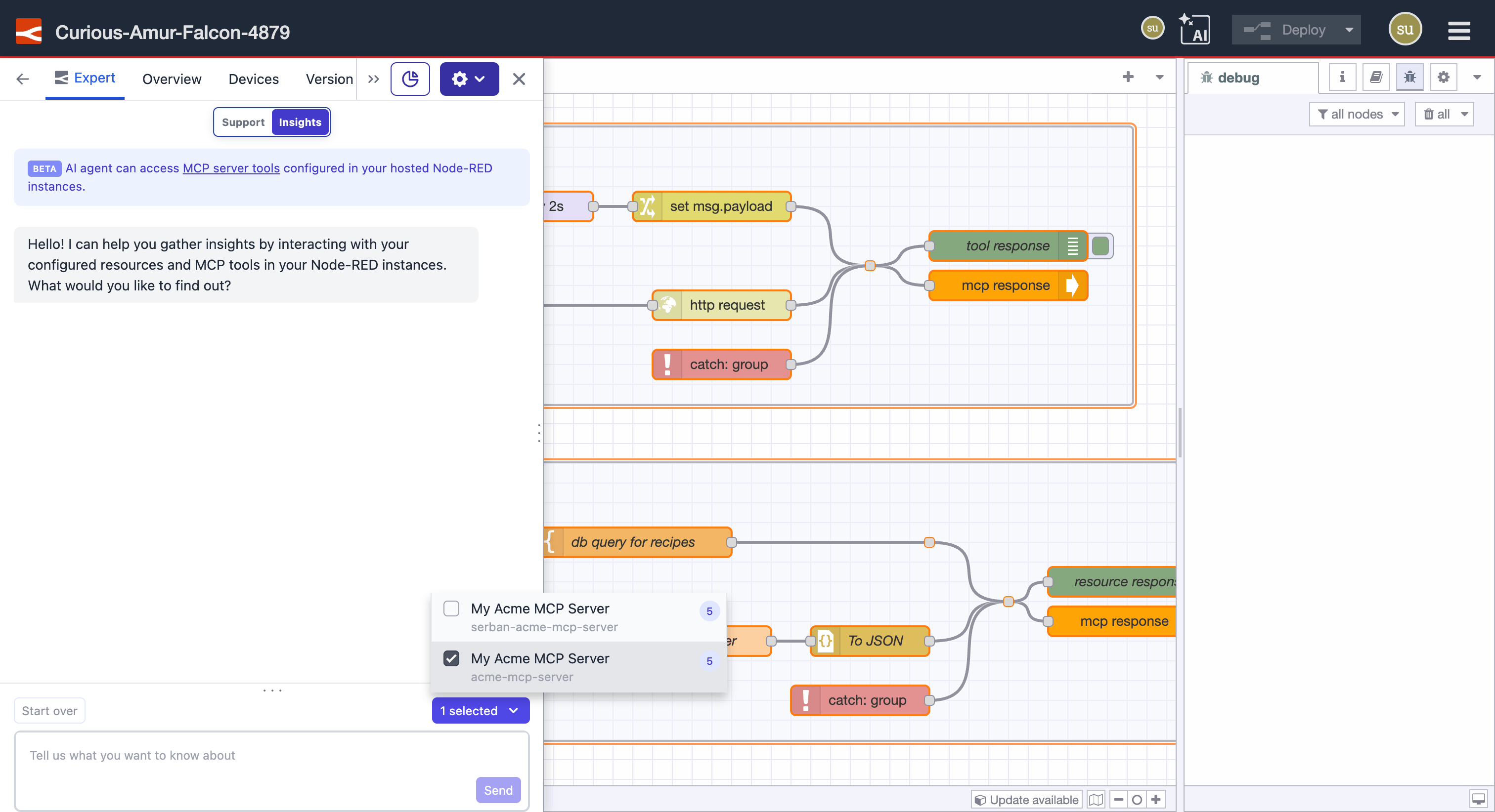 FlowFuse Expert Opened in Editor